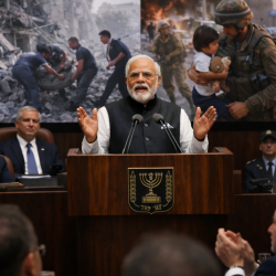 Modi Addresses Israel’s Knesset on Civilian Protection